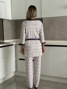 ❤️ 3-Piece Women's Lace-Trimmed Pajama Set – - White - View 5