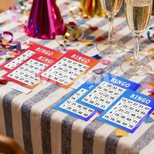30pcs Unique Party Bingo Game Cards, Universal Bingo Game, Party Card Game, Interactive Game, Suitable For Baby Shower, Gender Reveal Party, Wedding, Bachelorette Party, Christmas, Halloween, Valentine's Day, New Year, Birthday, Graduation, Family Gathering, Club Activity Indoor Game, Icebreaker Game, Social Game - Multicolor - View 3
