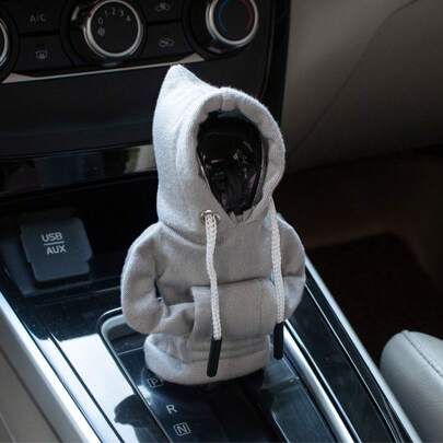 1pc Universal Car Gear Shift Cover Hoodie, Fashionable Mini Hooded Sweatshirt For Auto Gear Stick Shifter Knob, Interior Accessories Decor,Car Accessories
