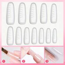 7PCS/Set 15ml Poly Extension Gel Set Nail Art Polygels Kit Clear White Pink Color Nail UV Gel Tip Form Acrylic Nail Gel Slice Brush Kit With 20pcs Nail Extension Molds Nails - Multicolor - View 7