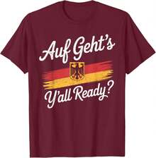 Oktoberfest Drinking German Flag Auf Gehts Unisex T-Shirt - 黑色 - 查看 6