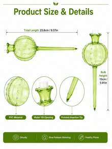 2/4/8pcs Cactus-Shaped Automatic Watering Spikes, Automatic Slow-Release Plant Watering System, Automatic Watering System, Indoor/Outdoor Gardening Tools, PVC Material, Automatic Watering Device, Drip Irrigation, No Electricity Required, Suitable For Succulents And Fresh Flowers, Plastic Watering Balls, Large Capacity, Narrow Mouth Design Extends Watering Time, Essential For Indoor/Outdoor Potted Plants In Spring And Summer - White - View 5