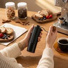 Shoze Portable Manual Coffee Grinder Adjustable Hand Grinder For Home & Camping, Black - Black - View 8
