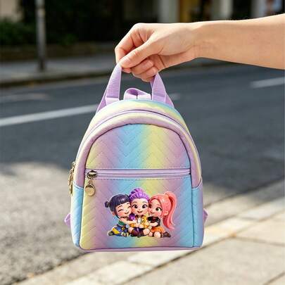 Mochila pequeña con diseño de K Pop DemonHunters, mochila con correas ajustables, mochila ligera casual, ideal para uso diario