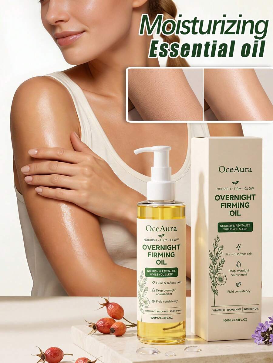 OceAura 1 Caixa 1 Peça (100ml) Óleo Essencial Hidratante com Aroma de Fruta de Rosa, Óleo Corporal Hidratante Suave Diário, Aplicação Suave, Leve e Confortável, Nutre e Hidrata a Pele, Não Oleoso, Firma e Hidrata, Extrato Vegetal, Hidrata e Firma a Pele, Pele Jovem, Melhora a Pele Sensível, Hidratação Profunda, Firma e Ilumina o Tom da Pele, Retém a Umidade, Alivia o Ressecamento