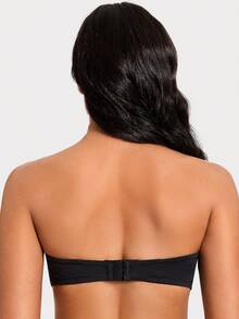 MELENECA Heavy Padded Push Up With Lift Multiway Underwire Strapless Bra For Women - Black - View 3