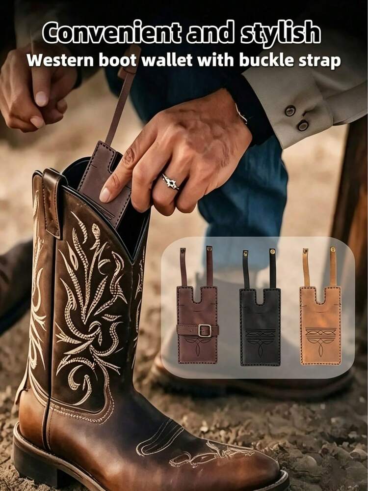 3pcs/1pc Unique Western Boot Design Portable Small Card Holder, Snap Closure Anti-Loss Mini Coin Purse For Women, Multi-Functional Layered Storage Card Holder, Outdoor Travel Shopping Party Accessory //Wand/Pocket Pussycat/Wallet Y2k - Multicolor - View 4