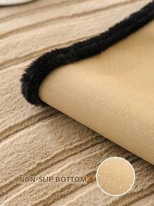 ALPLUME 1pc Asymmetrical Wavy Edge Pom Pom Design Sofa Cover, Soft And Comfortable Fabric, All-Season Universal Sofa Pad, Non-Slip, Wear-Resistant, Pet-Friendly, Short Plush, European Luxury Style, High-End, Timeless, Suitable For Living Room, Bedroom, Office And Other Occasions, Providing Warmth And Comfort For Home Decor - Khaki - View 11