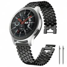 20mm XDfind Fish Scale Texture Metal Watch Band(Silver) - Black - View 7