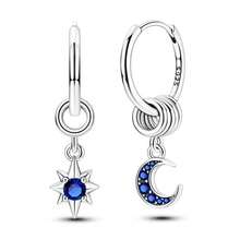Vectoflux 1 Pair S925 Sterling Silver High Quality Low Hypoallergenic Women's Earrings Strawberry Skull Hand Heart Star Moon Hoop Earrings Wedding Party Gathering Jewelry Gift Suitable For Birthday Party Holiday Couple Gift - Multicolor - View 13