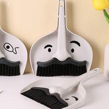 1pc Desktop Mini Broom And Dustpan Set, Mr. Beard Cleaning Broom, Student Desk Combination Cleaning Broom And Dustpan - Cleaning Brush - View 3