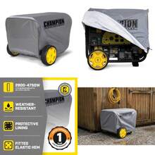 Weather-Resistant Storage Cover For 2800-4750-Watt Portable Generators - Gray - View 8