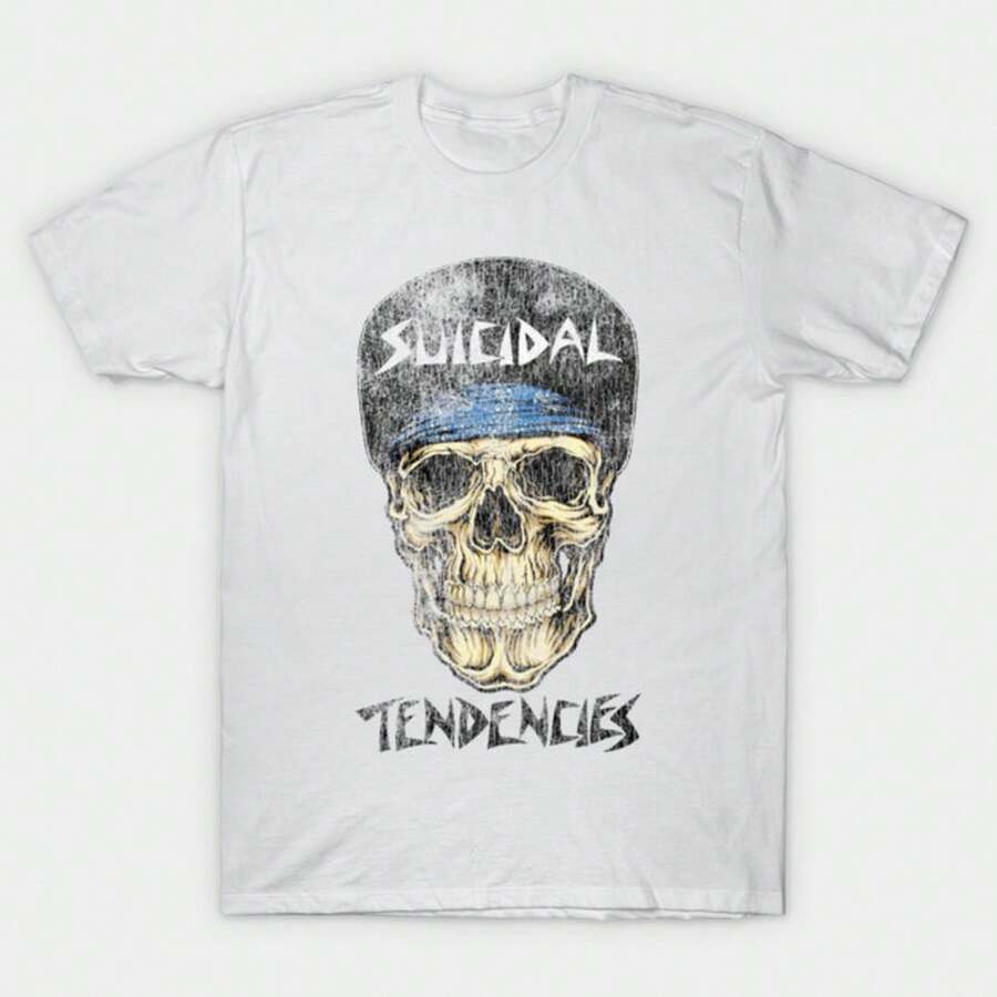 -Unisex Summer T-Shirt - Women's T-Shirt - Suicidal Tendencies Band T-Shirt - Y2K - Music Festival - Outdoor - Hiking - Gathering - Beach - Campi EK2E - White - View 1