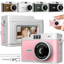 Kamera Digital Mini, Kamera Digital Definisi Tinggi, Kamera Digital Portabel, Kamera Digital HD 1080P, Mendukung Kartu Memori 32GB, Kamera Digital SLR Portabel, Multi-Fungsi Multi-Filter, Cocok untuk Vlogging dan Fotografi Perjalanan, Mainan Kamera Digital (Baterai Isi Ulang 200mA) - X5 (dengan kartu) - View 3