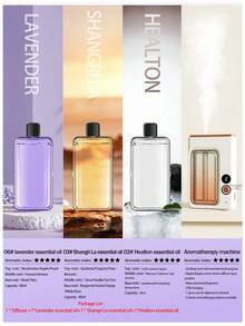 Value Gift Set! Wireless Portable Aromatherapy Diffuser With 7 Adjustable Settings, 6 Types Of 40ml Essential Oils For Easy Switching, USB-C Fast Charging + Digital Display Screen, Long-Lasting Fragrance All Day - D8K - View 22