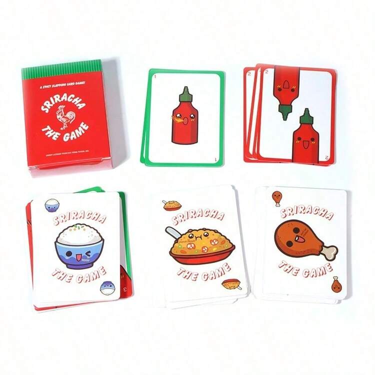 1件 Sriracha The Game 卡牌桌遊 情侶派對遊戲 全家適用的辛辣拍卡遊戲 - 紅色 - 查看 1