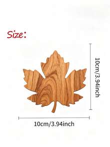 1/4/8pcs Maple Leaf Shaped Wooden Coaster Set - Desktop Accessories Coasters, Non-Slip Heat-Resistant - Home And Restaurant Decor, Suitable For Drinks, Coffee, Tea, Perfect For Home, Office, Restaurant, Party, Autumn Decoration, Halloween Holiday Gift, Kitchen Decor - Multicolor - View 3