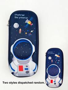 1pc Boy/Girl 3D Dinosaur Astronaut Pencil Case, Hard Pencil Box, Large Capacity Stationery Pencil Pouch For Kids, Back To School , First Day Of School - Multicolor - View 13