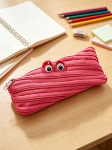 4/1pc Creative Funny Zipper Pencil Case, Student Pencil Pouch, Cute Niche Style, Stationery Storage Box, Little Monster Pencil Case - Multiple Styles - View 13