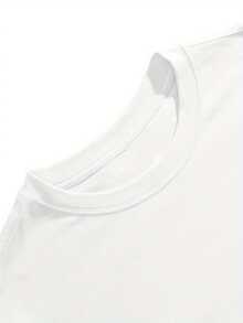 Men's Fashion Short Sleeve T-Shirt With Print - White - View 3