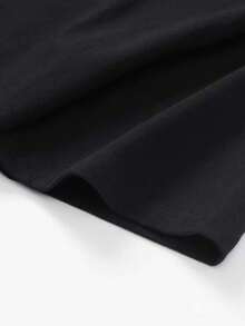 Men's Casual Plus Size ,Short Sleeve Crew Neck Graphic Print ,Loose Casual Fit,Summer Streetwear Tee - Black - View 6