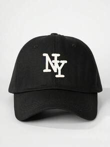 1件刺繡「NY」Logo棒球帽，可調節防曬帽，輕量透氣，適合戶外活動 - 刺繡 - 查看 2