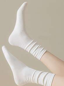 1/5/10 Pasang Kaos Kaki Minimalis Netral Musim Gugur yang Dapat Ditumpuk, Kaos Kaki Longgar Serbaguna untuk Pelajar, Kembali ke Sekolah - MultiWarna - View 2