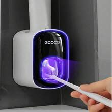 Premium Automatic Toothpaste Dispenser Wall-Mounted No-Drill Toothbrush Holder Slouchy Brushing Tool Toothpaste Squeezer Wall-Mounted Design, No Drilling Required, Easy To Clean, Space-Saving And Waterproof, Effortlessly Dispense Toothpaste, Save Time And Effort. - Multicolor - View 7