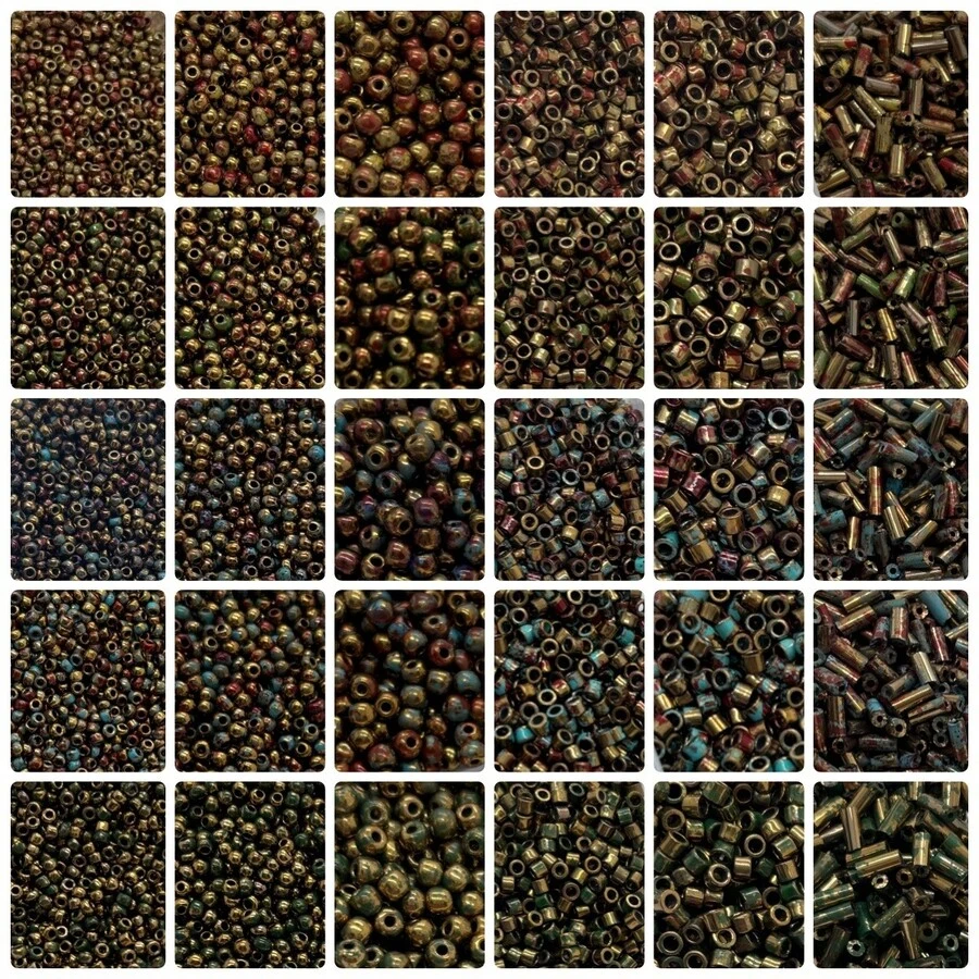 10g/Pack, 1.5/2/2.5/3/4.5mm Picasso Series Glass Beads, Premium Quality With Rich Texture, Suitable For Handmade Beading DIY Crafts, Clothing Weaving, Embroidery And More