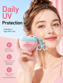 MOOYAM MOOAYAM SPF50+ PA+++ Collagen Sunscreen – Anti-Aging, Waterproof And Sweat-Resistant; Provides High-Performance Sun Protection, Fast-Drying, Non-Sticky - Pink Purple - View 5