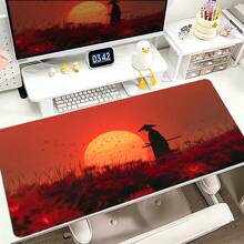 YUFZX 1pc Extra Large Extended Moonlit Starlight Lily Flower Sea Pattern Mouse Pad, With Non-Slip Rubber Bottom And Stitched Soft Cloth Material Keyboard Pad. Quiet Night Sky Healing Floral Landscape Aesthetic With Non-Slip Rubber Bottom And Stitched Soft Cloth Material Keyboard Pad, Suitable For Gaming, Home Office And Learning Scenarios. - View 18