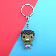 1pc Super Hero Chibi PVC Figurine Keychain Set, 3D Figurine Keychain, Thor, Thanos, Large Size Pendant, Suitable For Car Keys, Bags, Birthday Party Gifts - Multicolor - View 6