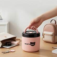 1pc/Set Portable 304 Stainless Steel Thermal Insulated Lunch Box With Handle, Leak Proof Fruit Salad Food Storage Container, Dishwasher & Microwave Allowable,Suitable For Student Adult Use In School, Office,Picnic, Travel, Back To School - Multicolor - View 7