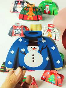 24/12/1pc - Kotak Permen Pesta Natal, Kotak Hadiah Liburan Natal, Kotak Kemasan Permen Dessert, Manusia Salju, Rusa, Kotak Permen Berbentuk Sweater - Kotak hadiah Natal - View 7