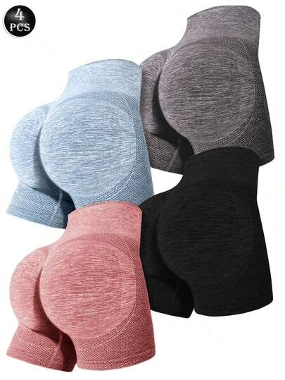 zas de shorts de yoga sin costuras, transpirables, con cintura y abdomen ajustados, alta elasticidad, para fitness, running, senderismo, deportes casuales al aire libre, shorts para ciclismo