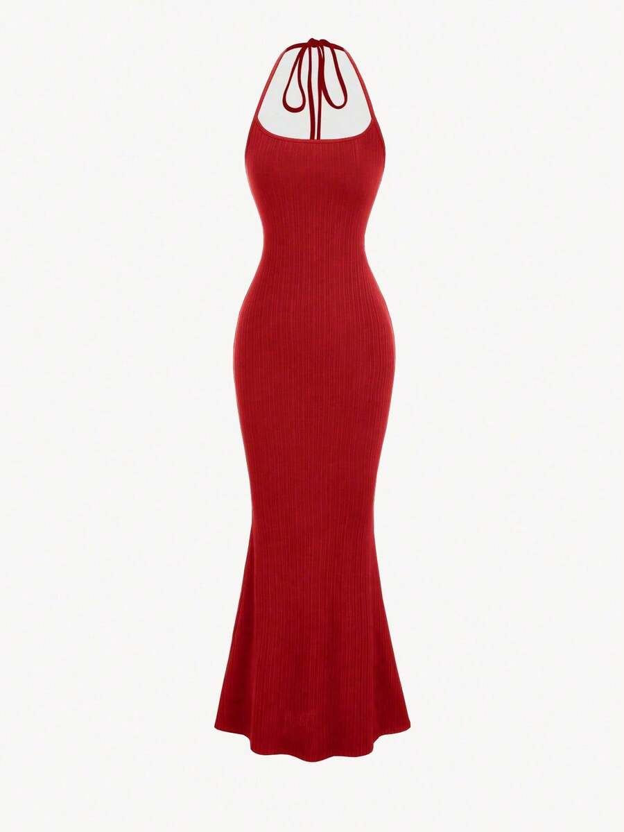 Women Short Dresses - Burgundy - View 1