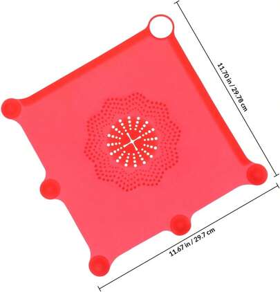 LABRIMP Silicone Floor Drain Hair Catcher With Non-Slip Design And Strong Filtration, Orange Bathroom Hair Stopper Shower And Kitchen Sink Drain, Simple Stylish Anti-Clog