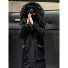 Men's Fashion Casual Versatile Outdoor Parka Hooded Down Jacket, Parka Coat, Men - Black - View 9