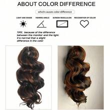 HONG SHI JIA Rambut Crochet Ocean Wave 8 inci terbuat dari serat sintetis berkualitas tinggi untuk rambut kepang keriting gelombang dalam suhu rendah. - MultiWarna - View 7
