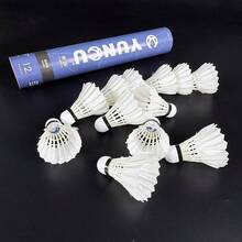 YUNCU 12Pcs Premium Goose Feather Badminton Shuttlecocks, Durable Stable Flight Badminton Balls, Ideal For Indoor Outdoor Sports Training & Daily Exercise - White - View 6