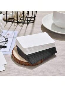 50/100 Blank White Cardstock Small Cards - Word Cards/Bookmarks/Message Cards/Flashcards/Postcards - DIY Minimalist Cards - View 3