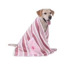 1pc Pet Pocket Absorbent Towel, Thickened Quick-Dry Bath Towel - High Absorbency, Soft Skin-Friendly, Pocket Design, Machine Washable, Hangable Storage - Suitable For Dog And Cat Bathing, Post-Rain Drying, Outdoor Water Play - Multicolor - View 14