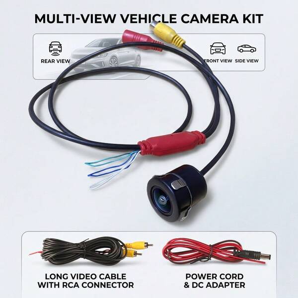 กล้องถอยหลังรถยนต์ AHD 1080P แบบสากล สำหรับรถยนต์ทุกรุ่น มองเห็นชัดในที่มืด กันน้ำ มุมกว้าง กล้องสำรอง