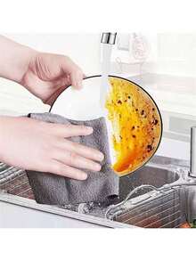 50/20/1pc Reusable Cleaning Cloth Microfiber Towel Roll For Home Kitchen, Replacement Paper Towel Roll (25cm*25cm/9.84in*9.84in) - Multicolor - View 3