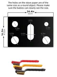 1pc Gas Stove Burner Cover, Stove Top Protector Pad, Suitable For Samsung Gas Stove, Reusable, Non-Stick, Easy To Clean, Kitchen Cooking Accessory - Multicolor - View 15