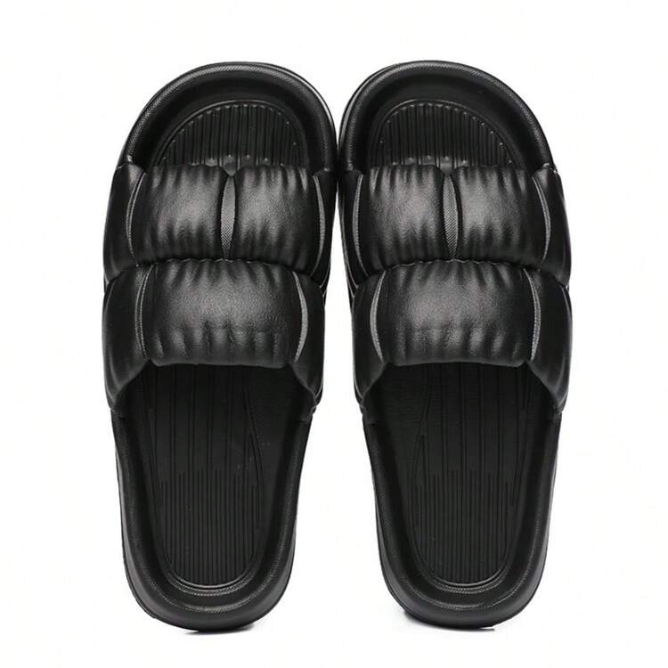 1 Pair Comfortable EVA Slippers With Soft Cushioning, Non-Slip Indoor Home Bathroom Couple Slides - Multicolor - View 11