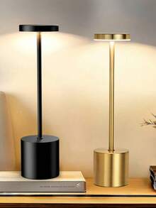 1/2pcs Modern Touch Control Dimmable LED Desk Lamp, Wireless Portable, 3 Color Temperatures, USB Rechargeable, Suitable For Bar, Restaurant, Living Room, Bedroom, Outdoor Tabletop Lighting, Perfect Gift - Desk Lamp - View 2