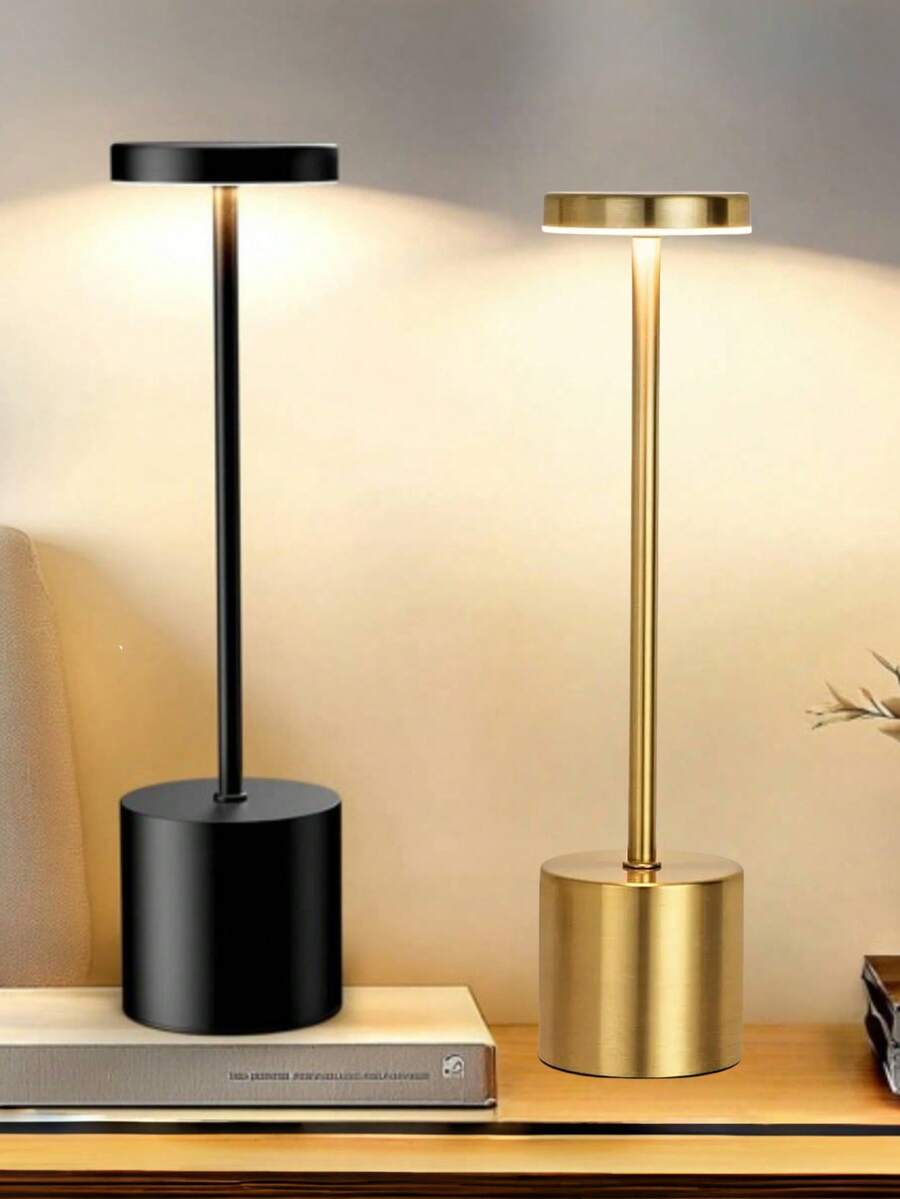 1/2pcs Modern Touch Control Dimmable LED Desk Lamp, Wireless Portable, 3 Color Temperatures, USB Rechargeable, Suitable For Bar, Restaurant, Living Room, Bedroom, Outdoor Tabletop Lighting, Perfect Gift