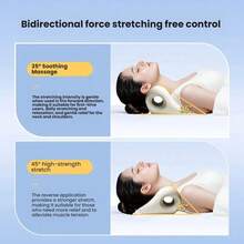 Cervical Massage Traction Pillow Neck Corrector Cervical Repair Relaxation Reverse Arch C-Shaped Home Fitness Equipment, Suitable For Home Sleep, Airplane Travel, Office And Study - A - View 5