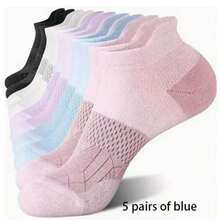 1/5/10 Pairs Women's Sports Sweat-Absorbing Breathable Socks, Suitable For All Seasons, Comfortable And Breathable Design, Applicable For Sports And Business Casual - Multicolor - View 16